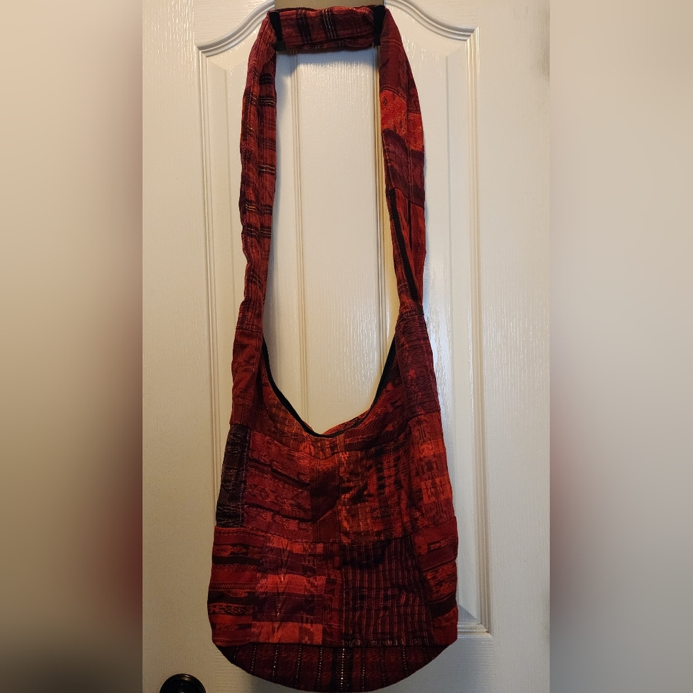 Red Patchwork Shoulder Bag - image 4